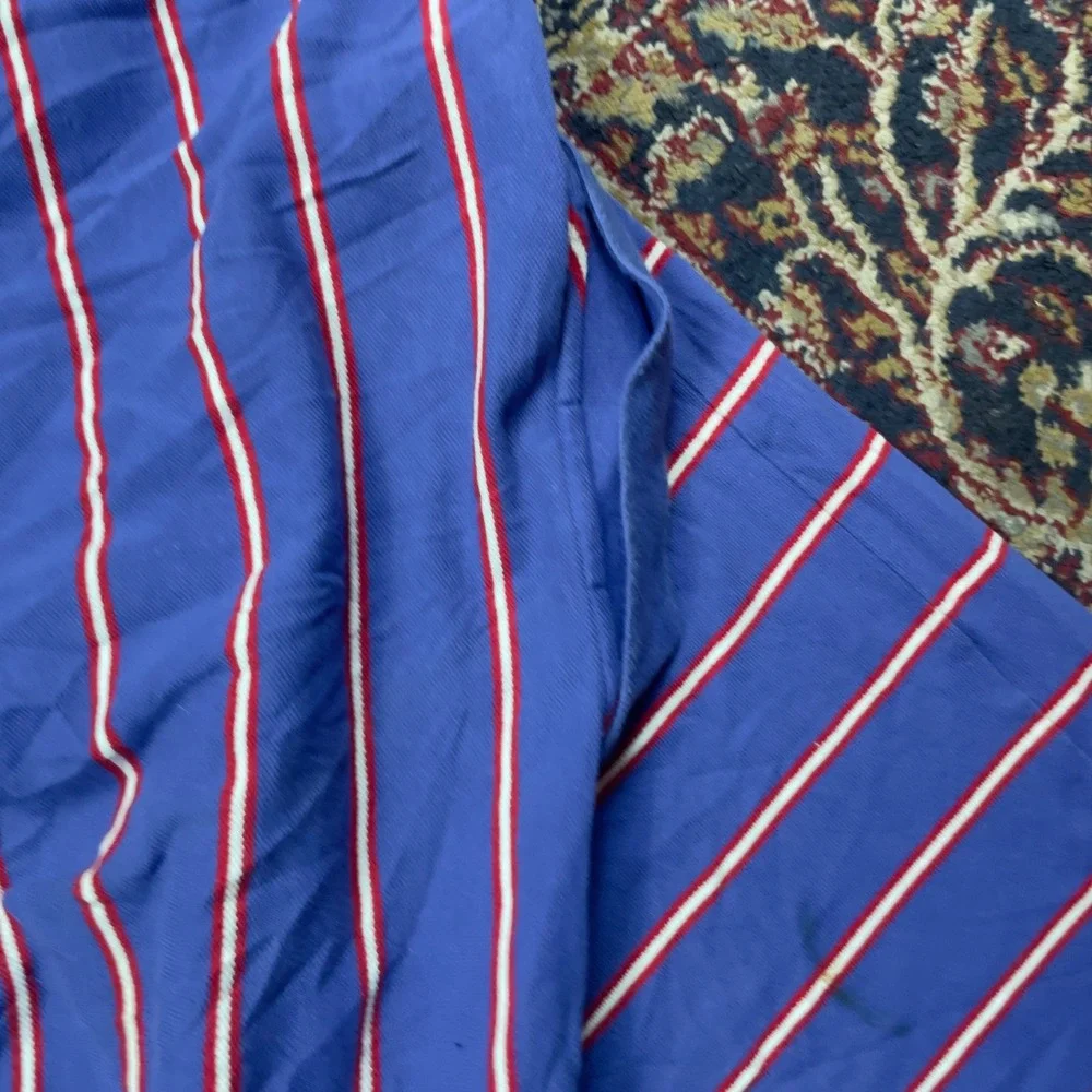 VTG 90s Polo Ralph Lauren XL Blue Striped Short Sleeve Cotton Pique Polo Shirt